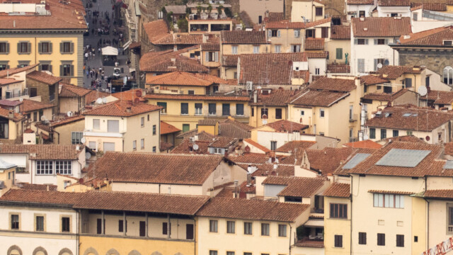 Firenze, veduta aerea della mostra fotografica "Toscana Rinascimento senza fine, la bellezza infinita" del fotoreporter Massimo Sestini 2020-09-11 © Massimo Sestini